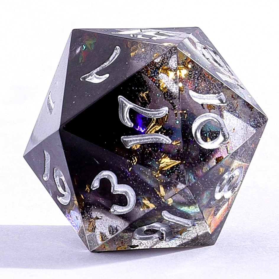 Captured Magic Sharp Edge RPG Resin Dice Set - Galactic Dust