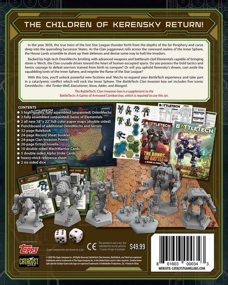 Catalyst Game Labs BattleTech Clan Invasion Box