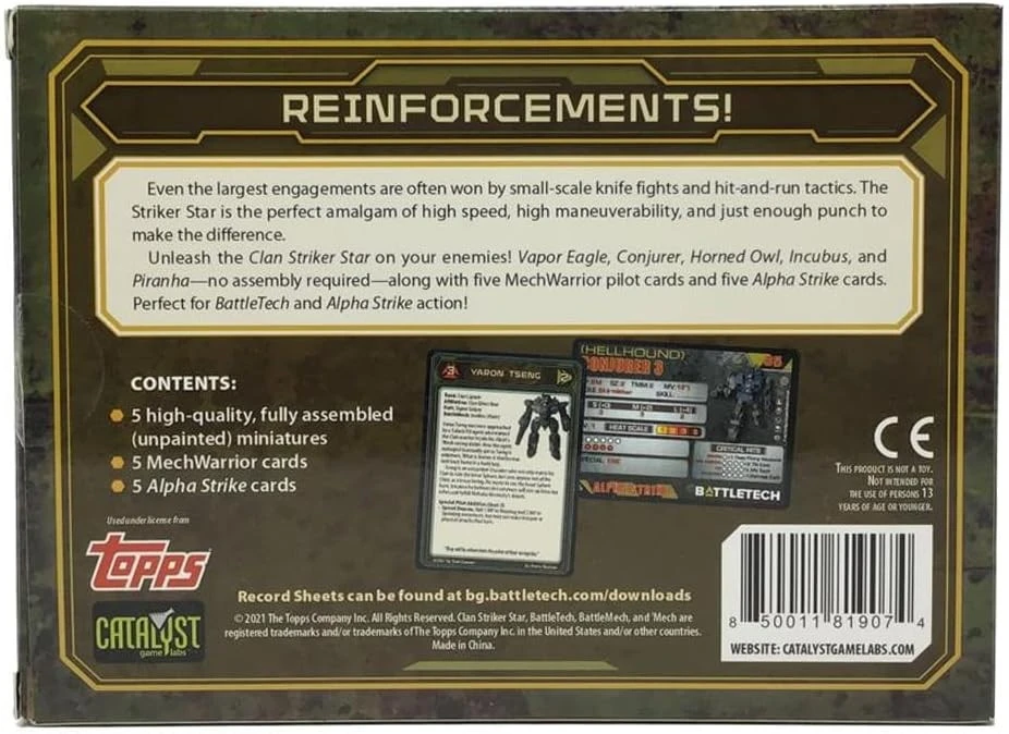 Catalyst Game Labs BattleTech: Clan Striker Star