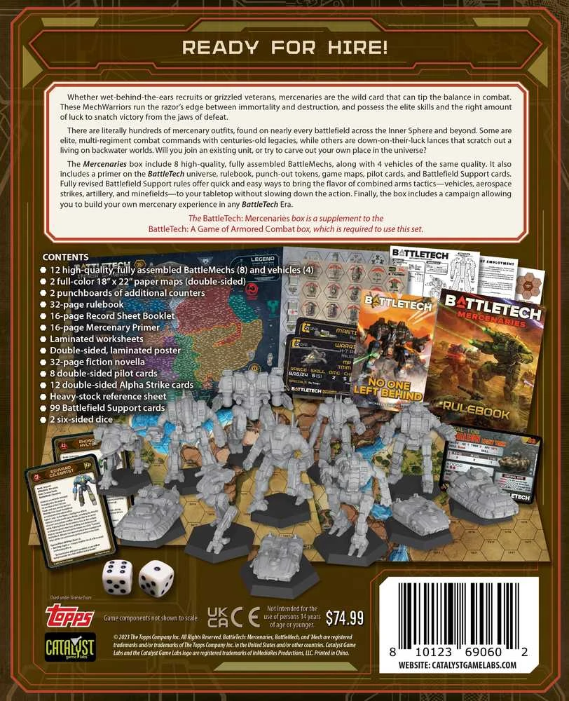 Catalyst Game Labs BattleTech: Mercenaries Box Set