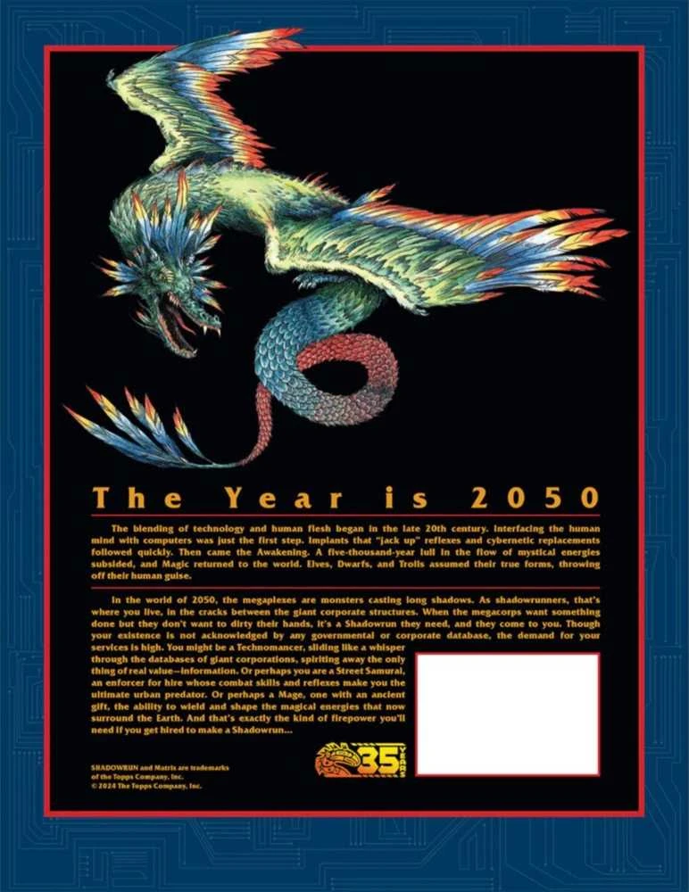 Catalyst Game Labs Shadowrun First Edition 35th Anniversary