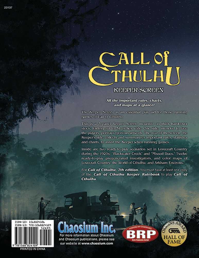 Chaosium Call of Cthulhu - Keeper Screen Pack