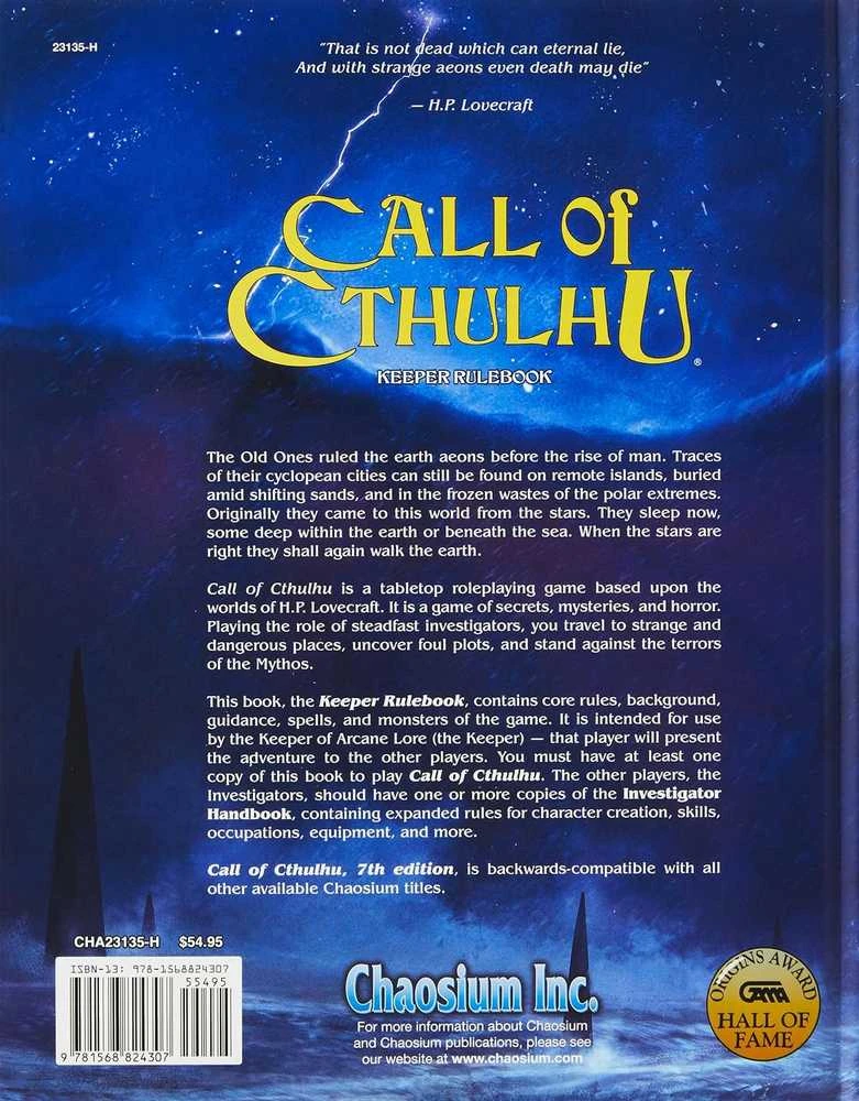 Chaosium Call of Cthulhu - Keeper Rulebook taisyklių knyga
