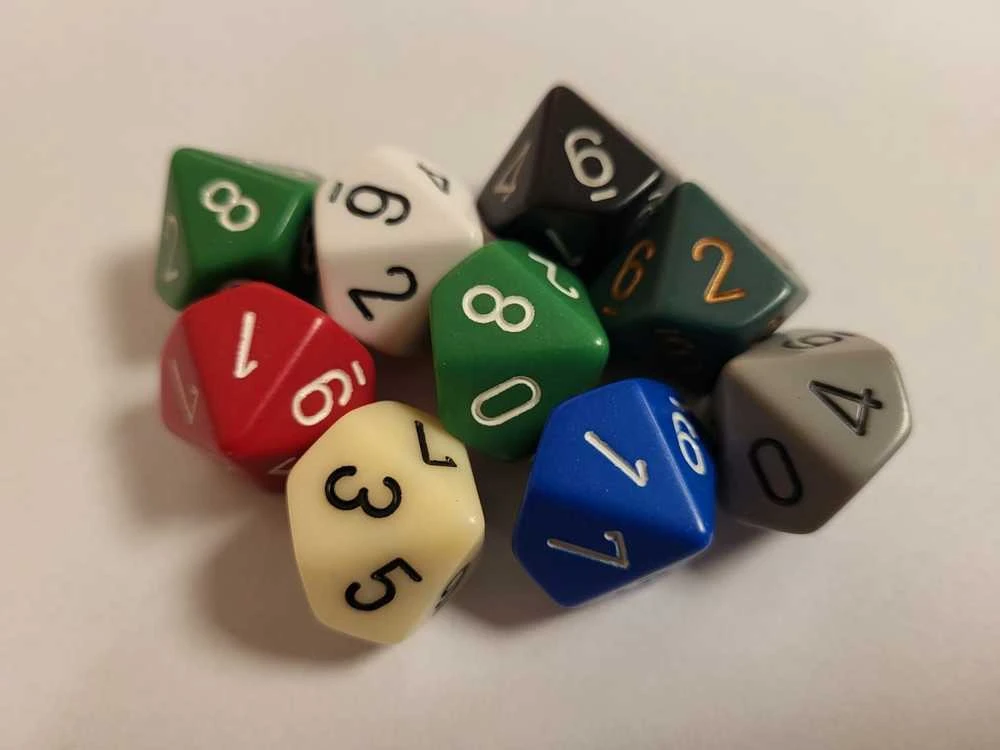 Chessex d10 kauliukas (1 Vnt)