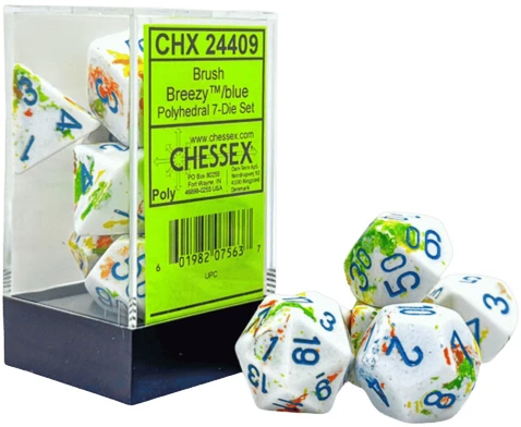 Chessex Polyhedral Breezy/mėlynas 7-Die Set