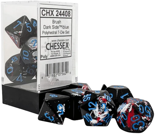 Chessex Polyhedral Dark Side/mėlynas 7-Die Set