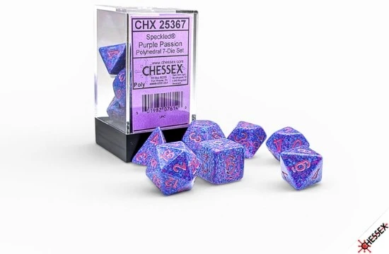 Chessex Polyhedral Speckled Passion/pink 7-Die Set