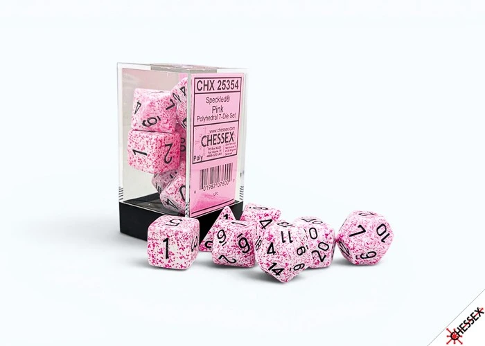 Chessex Polyhedral Speckled Rožinė/juodas 7-Die Set