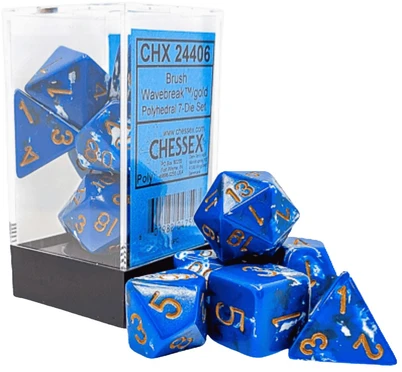 Chessex Polyhedral Wavebreak/auksinis 7-Die Set