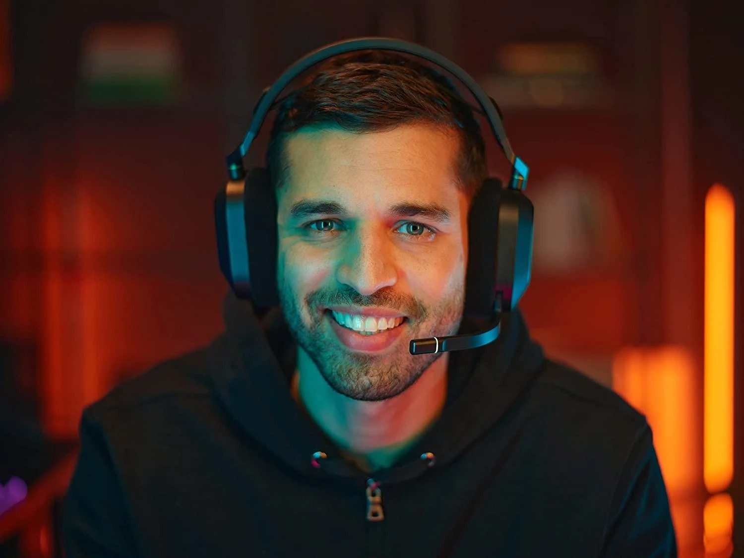Belaidės Premium Žaidimų Ausinės Corsair HS80 RGB, Spatial Audio, Anglies spalvos