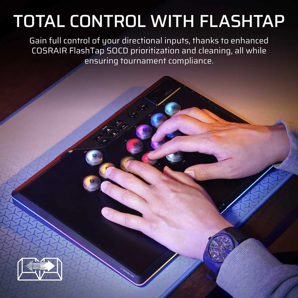 CORSAIR Novablade Pro Wireless Hall Effect Leverless valdiklis | PS4/PS5/PC