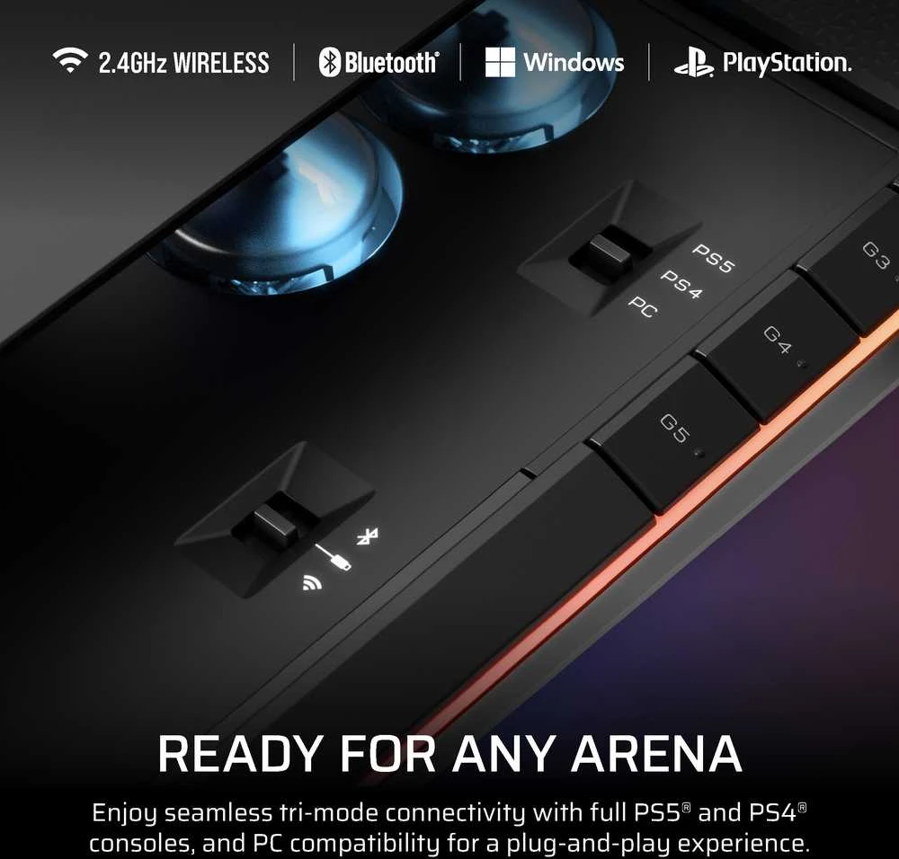 CORSAIR Novablade Pro Wireless Hall Effect Leverless valdiklis | PS4/PS5/PC