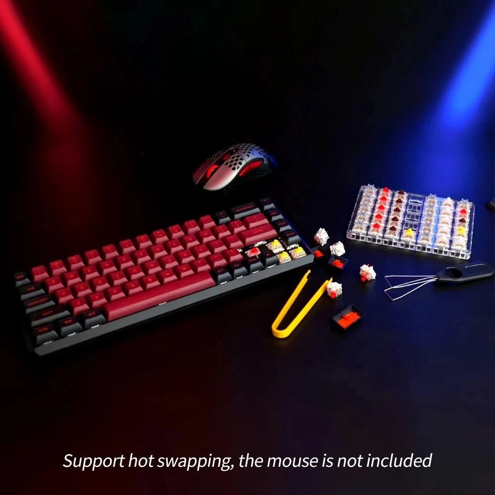 Motospeed Darmoshark K5 TKL belaidė mechaninė klaviatūra su RGB (US, Hot-swap, Raudonas switch V3) Juodas