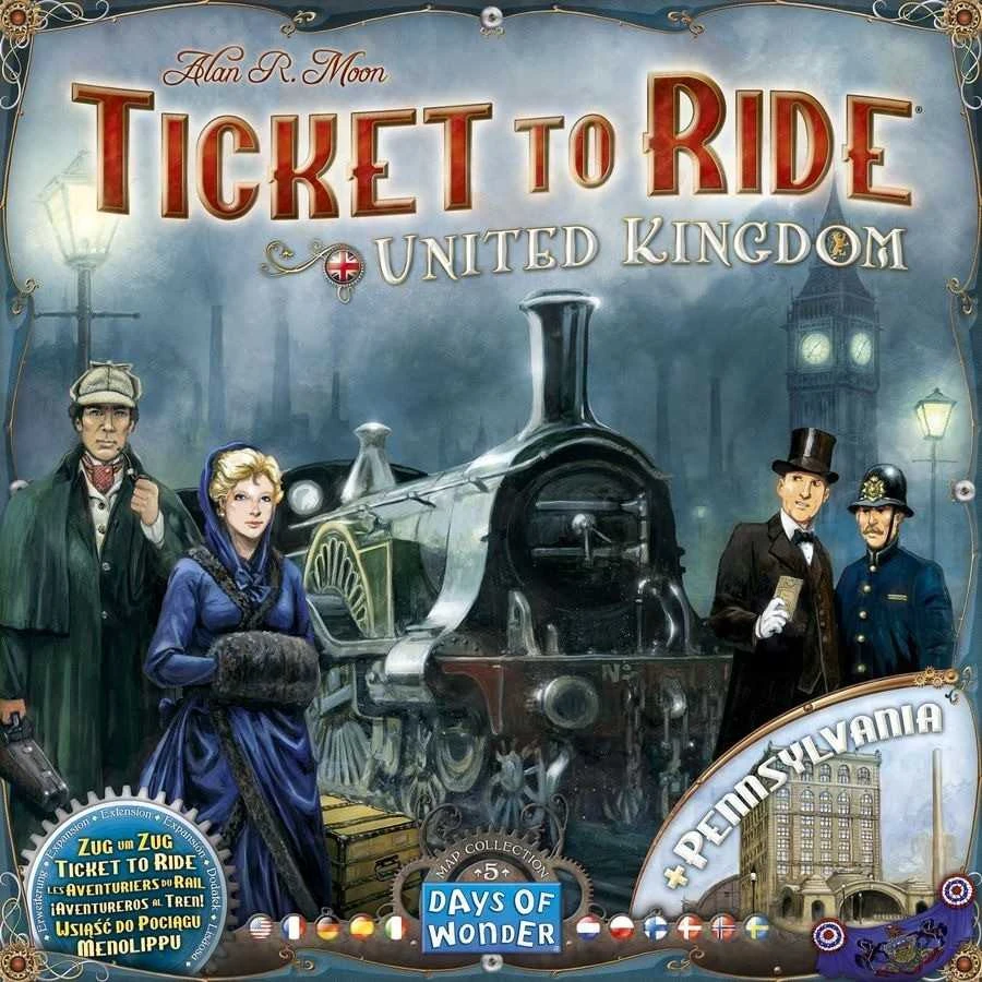 „Days Of Wonder“ „Ticket to Ride“ žemėlapių rinkinys 5: Jungtinė Karalystė ir Pensilvanija