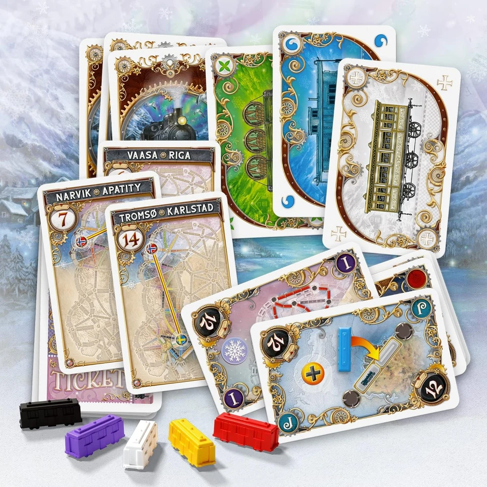 Ticket To Ride „Days Of Wonder“ bilietas į kelionę: Šiaurės pašvaistė (DK/NO/SE/FI)