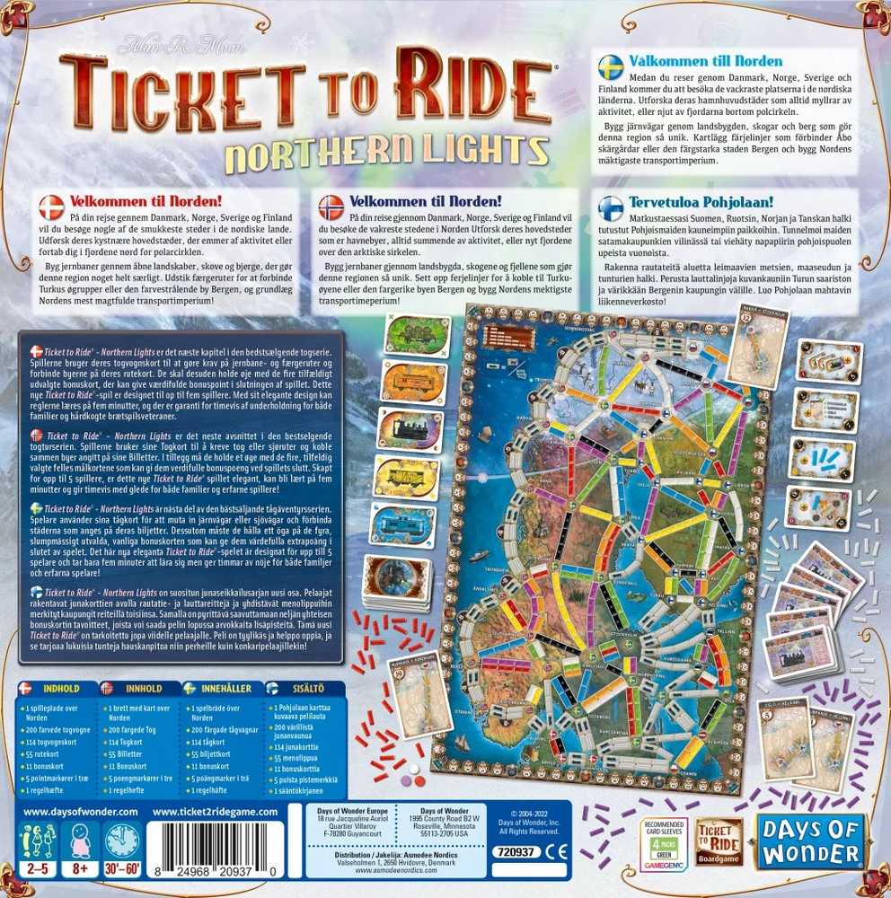 Days Of Wonder Ticket to Ride: Northern Lights