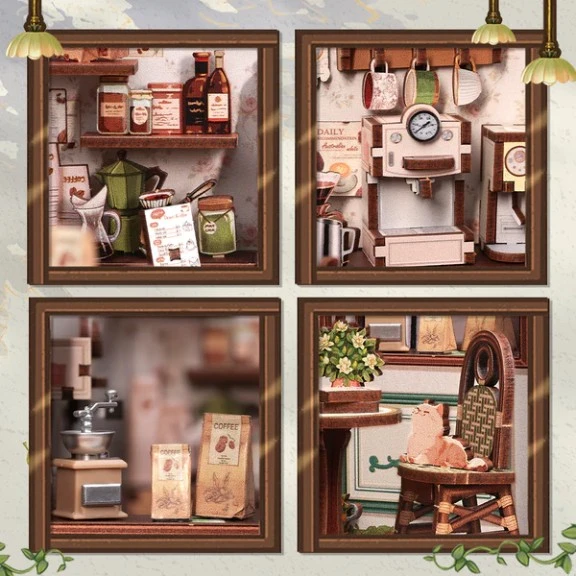 Dėlionė CuteBee - Miniature House - Sunny Cafe