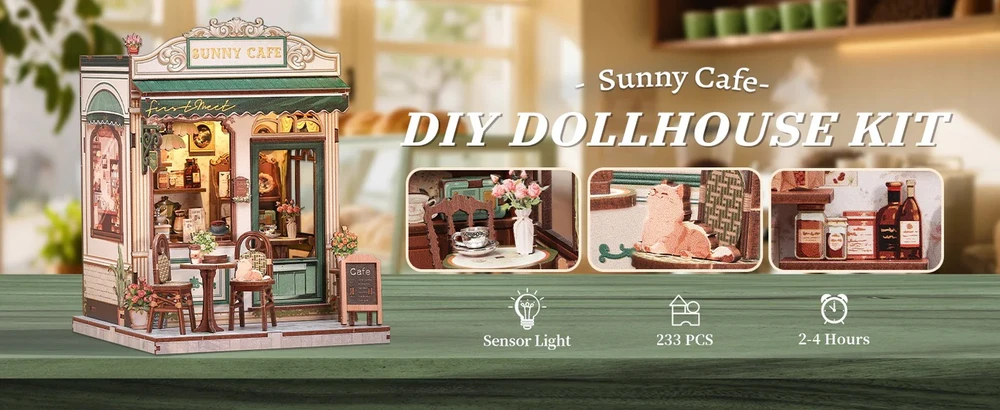 Dėlionė CuteBee - Miniature House - Sunny Cafe