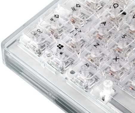 Mechaninė DELTACO GAMING klaviatūra,US išdėstymas, permatoma, RGB / 4222267 / GAM-160-T-US