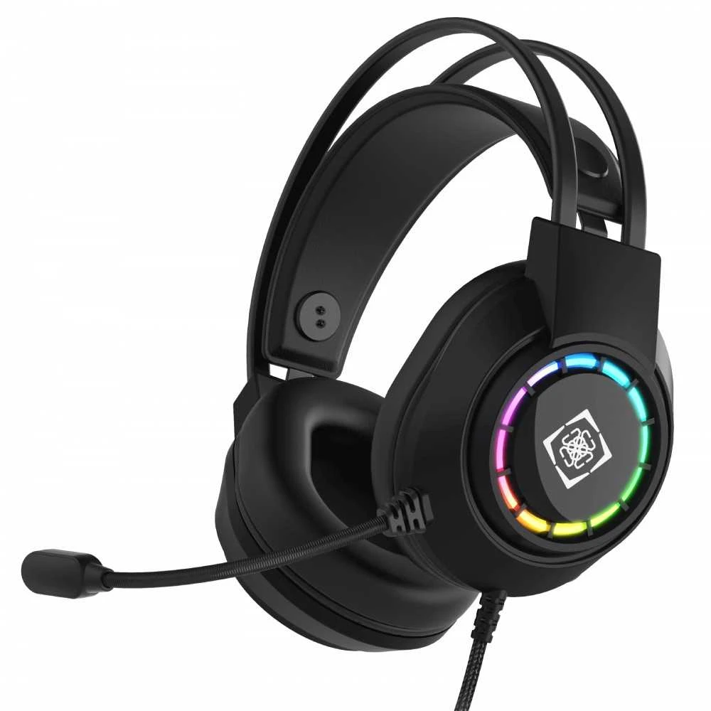 Deltaco Gaming DH220 ausinės su šviečiančiu RGB žiedu
