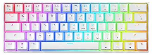 DK470 60% mechaninė klaviatūra DELTACO GAMING, Pre-lubed Hot-Swap KTT jungikliai / 4222408 / GAM-175-W-US