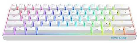 DK470 60% mechaninė klaviatūra DELTACO GAMING, Pre-lubed Hot-Swap KTT jungikliai / 4222408 / GAM-175-W-US