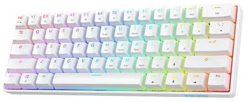 DK470 60% mechaninė klaviatūra DELTACO GAMING, Pre-lubed Hot-Swap KTT jungikliai / 4222408 / GAM-175-W-US