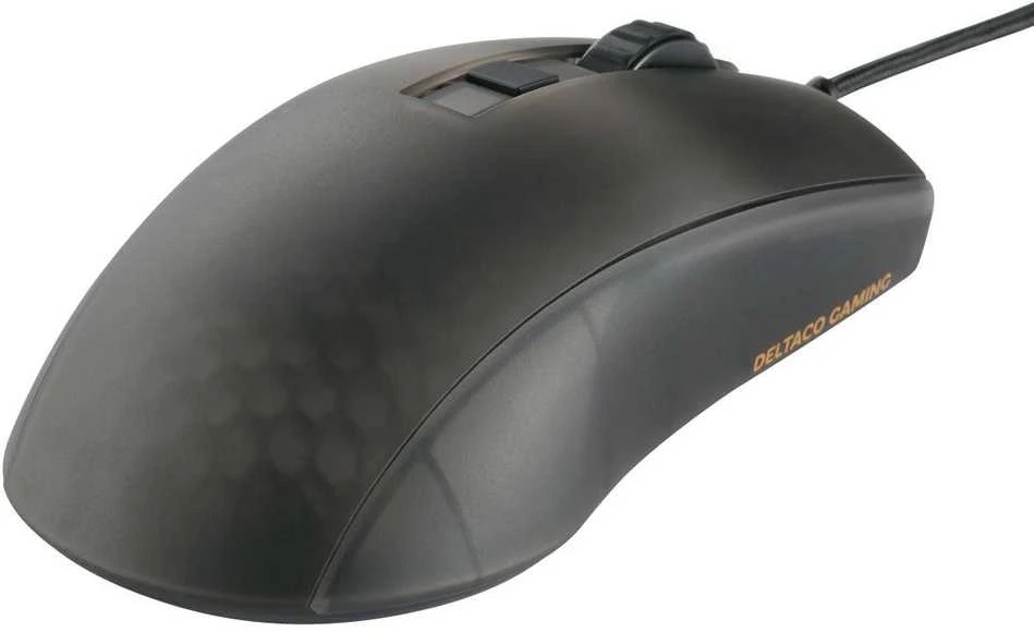 Deltacoimp Pusiau permatoma DELTACO GAMING žaidimų pelė, DM310, RGB, itin lengva, juoda / GAM-144