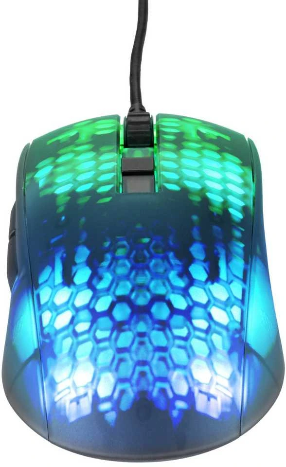 Deltacoimp Pusiau permatoma DELTACO GAMING žaidimų pelė, DM310, RGB, itin lengva, juoda / GAM-144