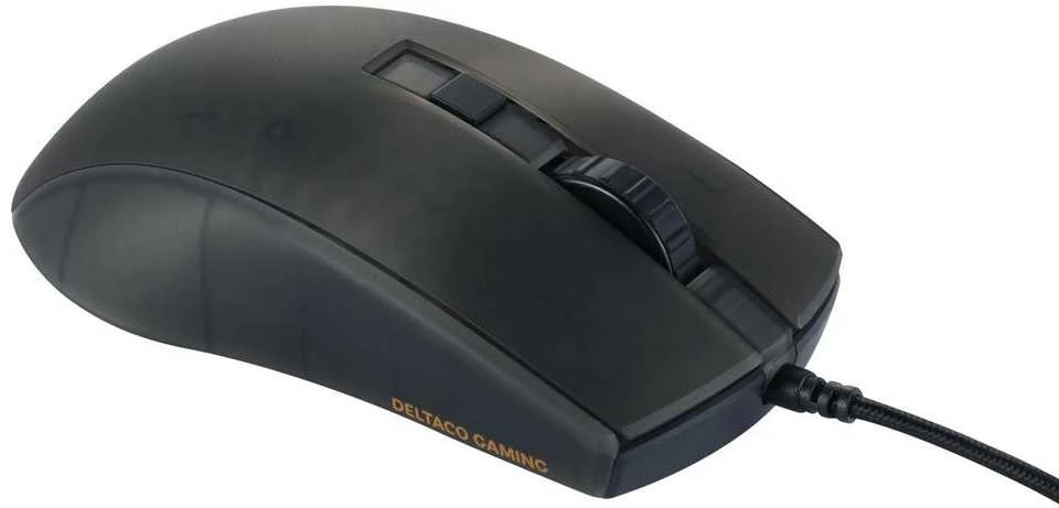 Deltacoimp Pusiau permatoma DELTACO GAMING žaidimų pelė, DM310, RGB, itin lengva, juoda / GAM-144