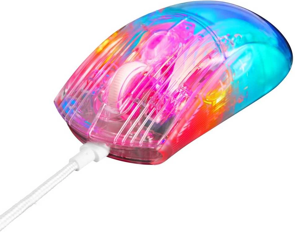 DM330 permatoma RGB DELTACO GAMING žaidimų pelė, 1000 Hz, 3327 IC / GAM-159-T / 4222234