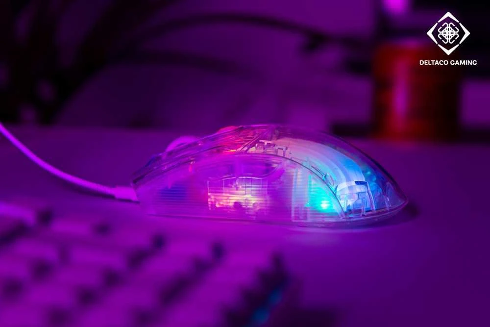 DM330 permatoma RGB DELTACO GAMING žaidimų pelė, 1000 Hz, 3327 IC / GAM-159-T / 4222234