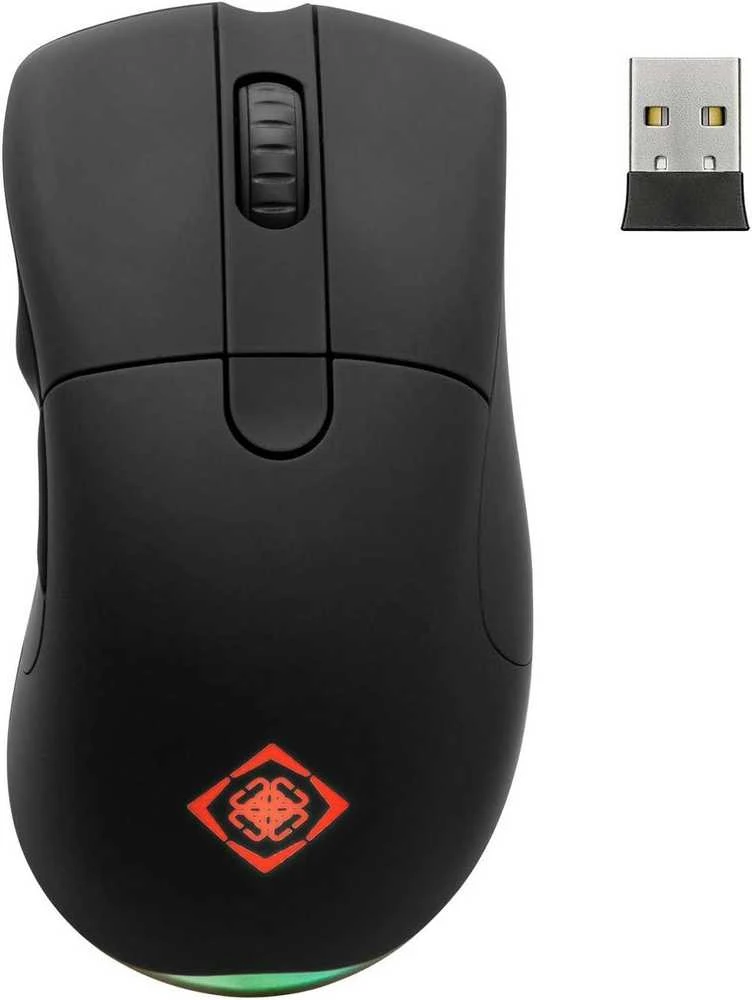 Pelė DELTACO GAMING belaidė, 16.000 DPI, RGB, USB-C/USB-A, juoda / GAM-107