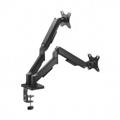 Dviejų monitorių stalinis laikiklis DELTACO, mechaninė spyruoklinė, 17-32"; max 18 kg / ARM-1300-B / 1903416