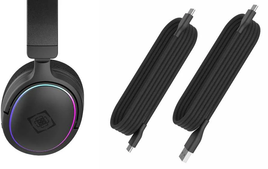 Lengvos USB ausinės DELTACO GAMING, 7.1 erdvinis garsas, atminties putos, RGB, juodos / GAM-162 / 4222232