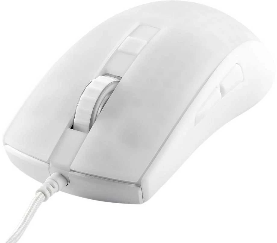 Pusiau permatoma DELTACO GAMING pelė, RGB, itin lengva, balta / GAM-144-W