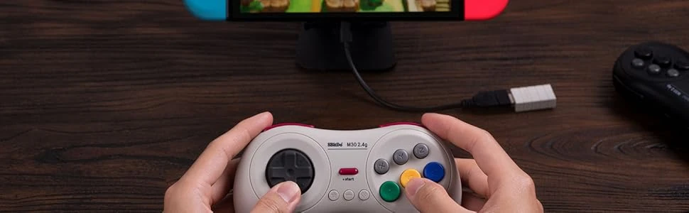 8BitDo M30 2.4G belaidis pultelis (baltas) aprašymas - Prekės nuotrauka