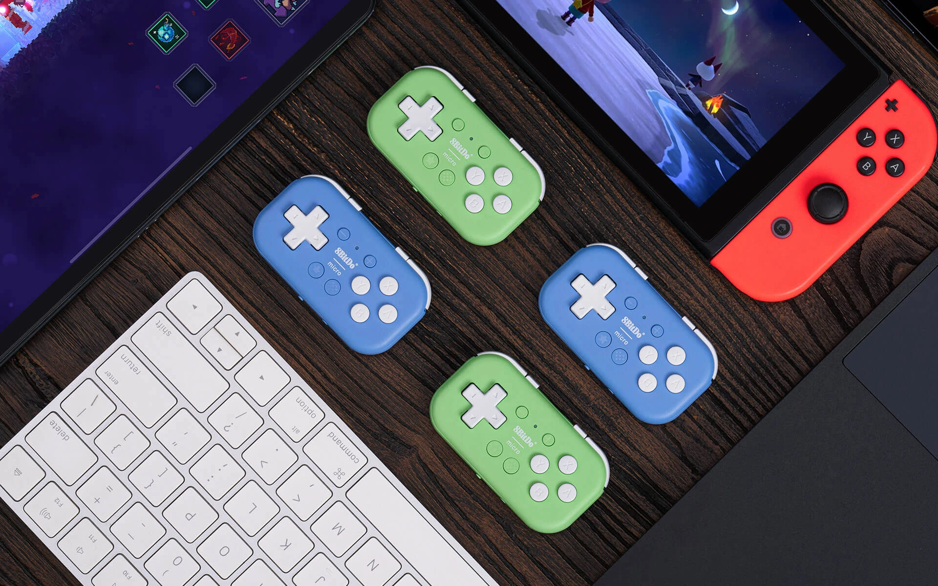 8BitDo Micro belaidis pultelis (mėlynas) aprašymas - Prekės nuotrauka