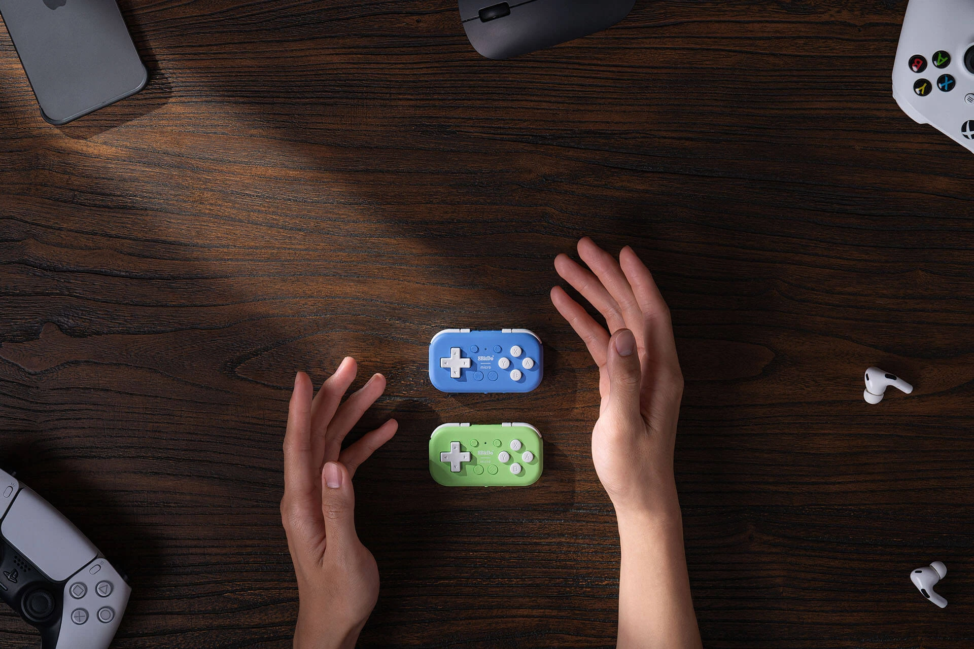 8BitDo Micro belaidis pultelis (mėlynas) aprašymas - Prekės nuotrauka