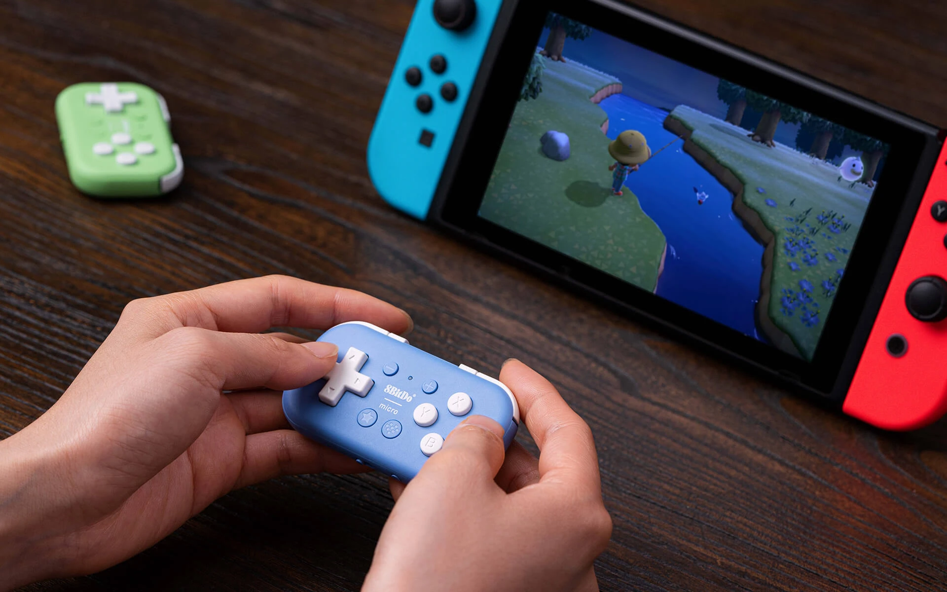 8BitDo Micro belaidis pultelis (mėlynas) aprašymas - Prekės nuotrauka