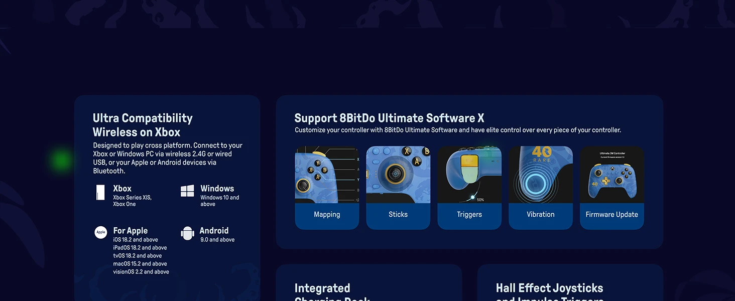 8BitDo Ultimate 3-mode 2.4G Belaidis Pultelis | Rare Edition aprašymas - Prekės nuotrauka