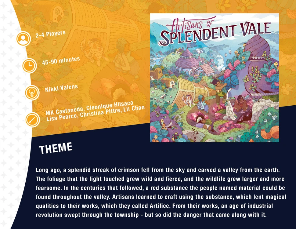 Renegade Game Studios Artisans of Splendent Vale (Kickstarter Edition) aprašymas - Prekės nuotrauka