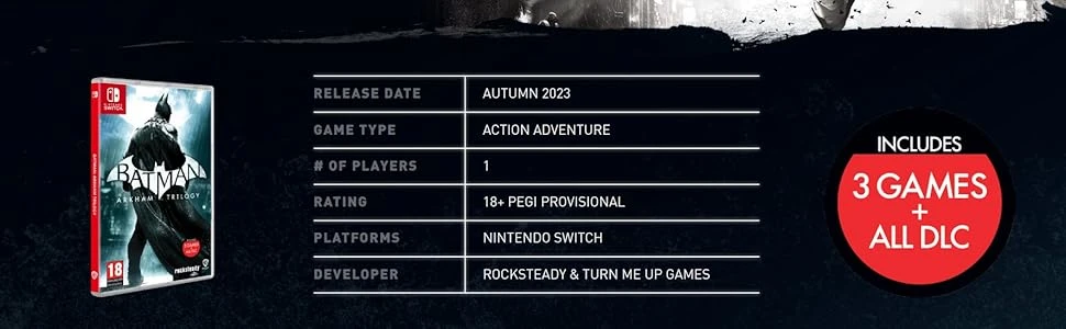 WARNER BROS Batman: Arkham Trilogy aprašymas - Prekės nuotrauka
