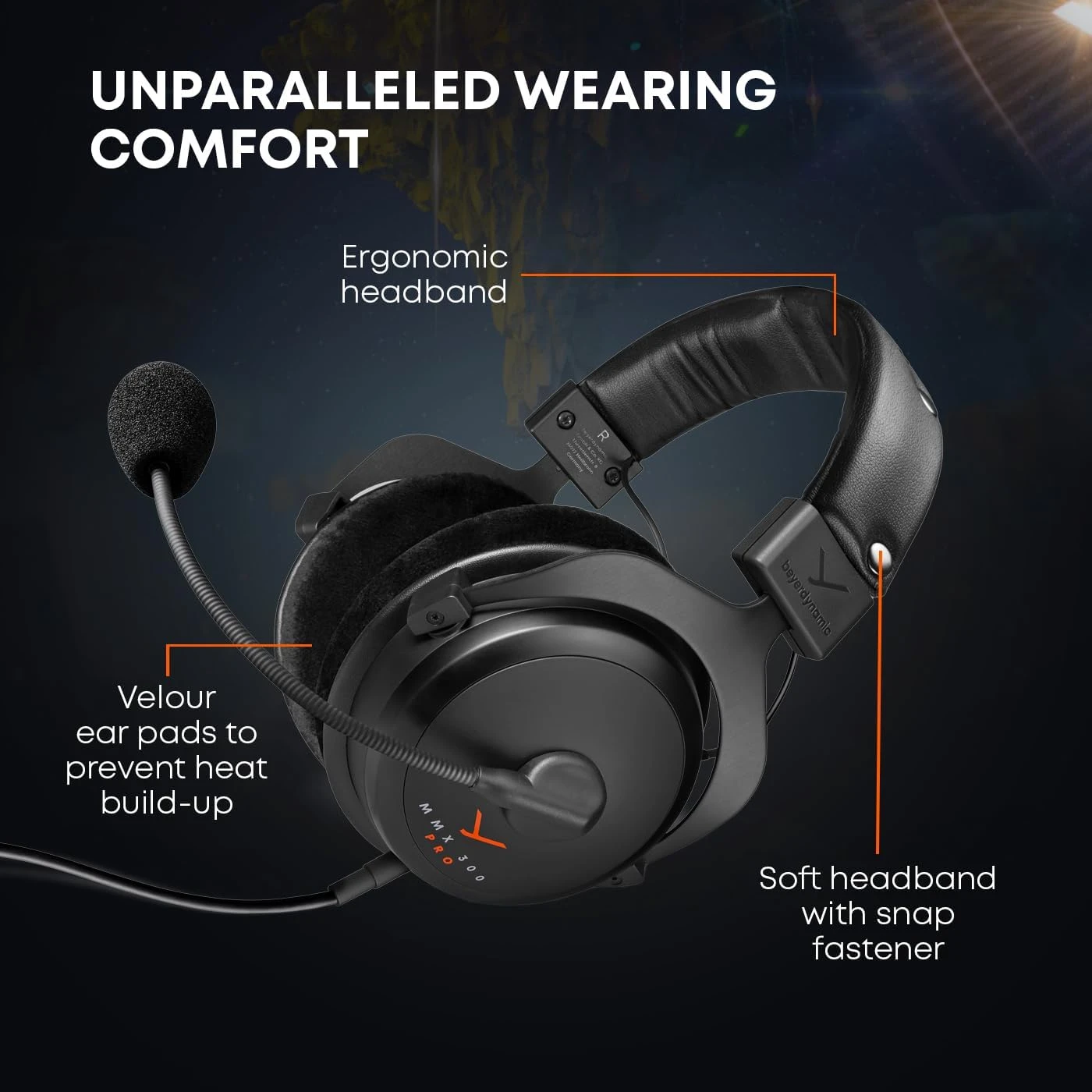 Beyerdynamic MMX 300 Pro Laidinės žaidimų ausinės | Closed-Back | 3.5 mm, Juodos spalvos aprašymas - Prekės nuotrauka