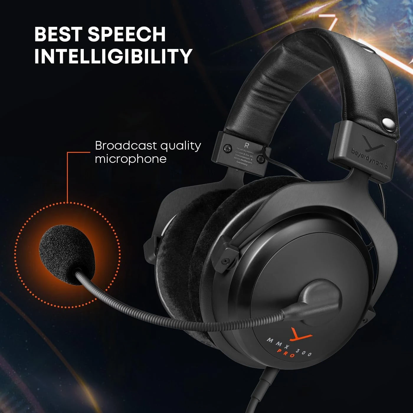 Beyerdynamic MMX 300 Pro Laidinės žaidimų ausinės | Closed-Back | 3.5 mm, Juodos spalvos aprašymas - Prekės nuotrauka
