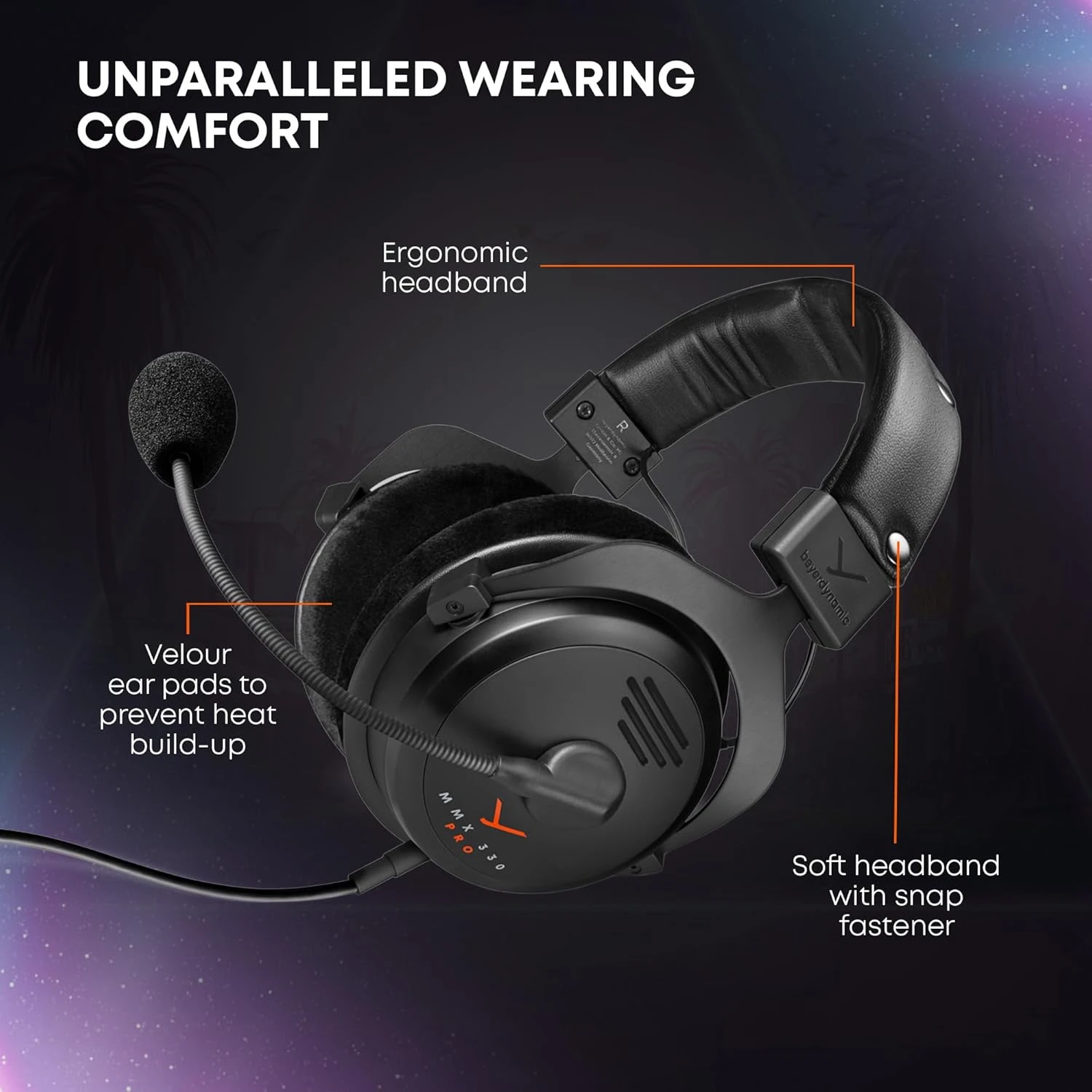 Beyerdynamic MMX 330 Pro Laidinės žaidimų ausinės | Open-Back | Juoda | 3.5 mm aprašymas - Prekės nuotrauka