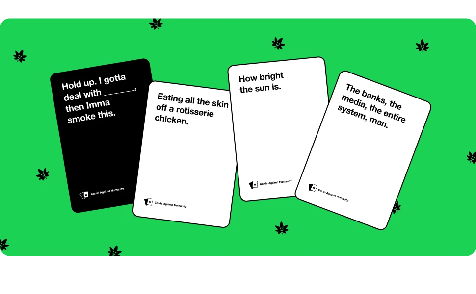 Spilbræt Cards Against Humanity – Weed Pack aprašymas - Prekės nuotrauka