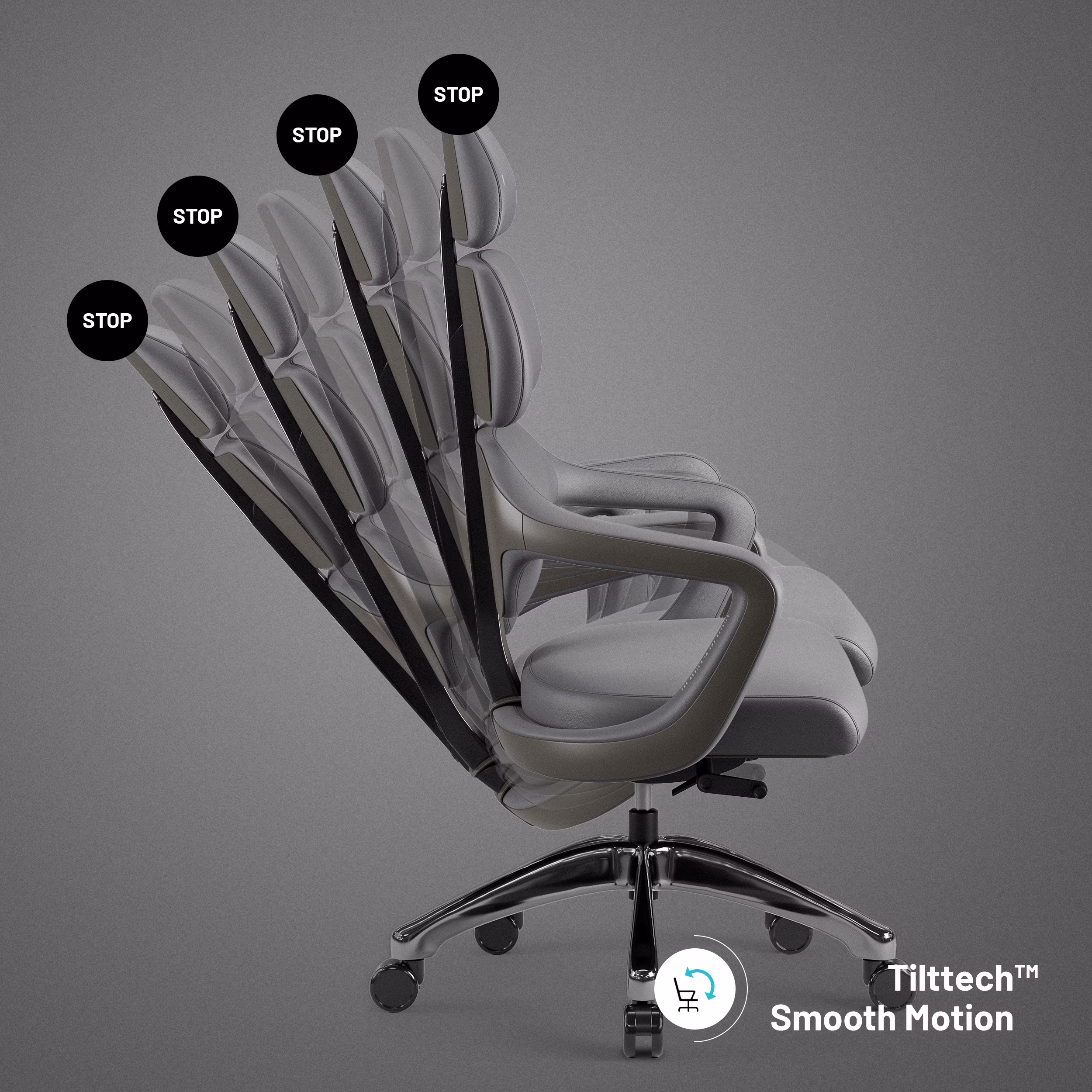 Diablo Chairs Diablo V-Modular Shadow Pilkas ergonominė kėdė aprašymas - Prekės nuotrauka