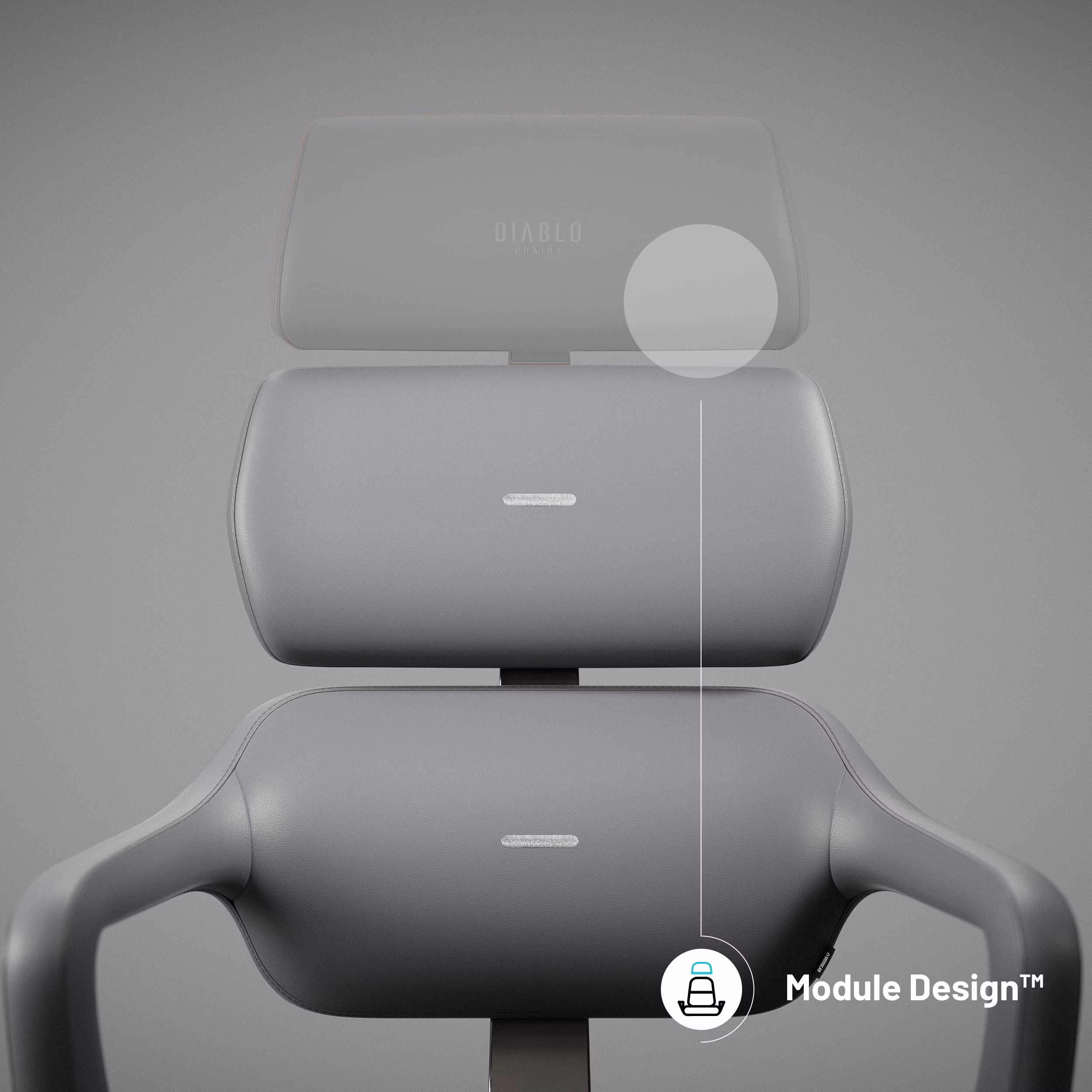 Diablo Chairs Diablo V-Modular Shadow Pilkas ergonominė kėdė aprašymas - Prekės nuotrauka