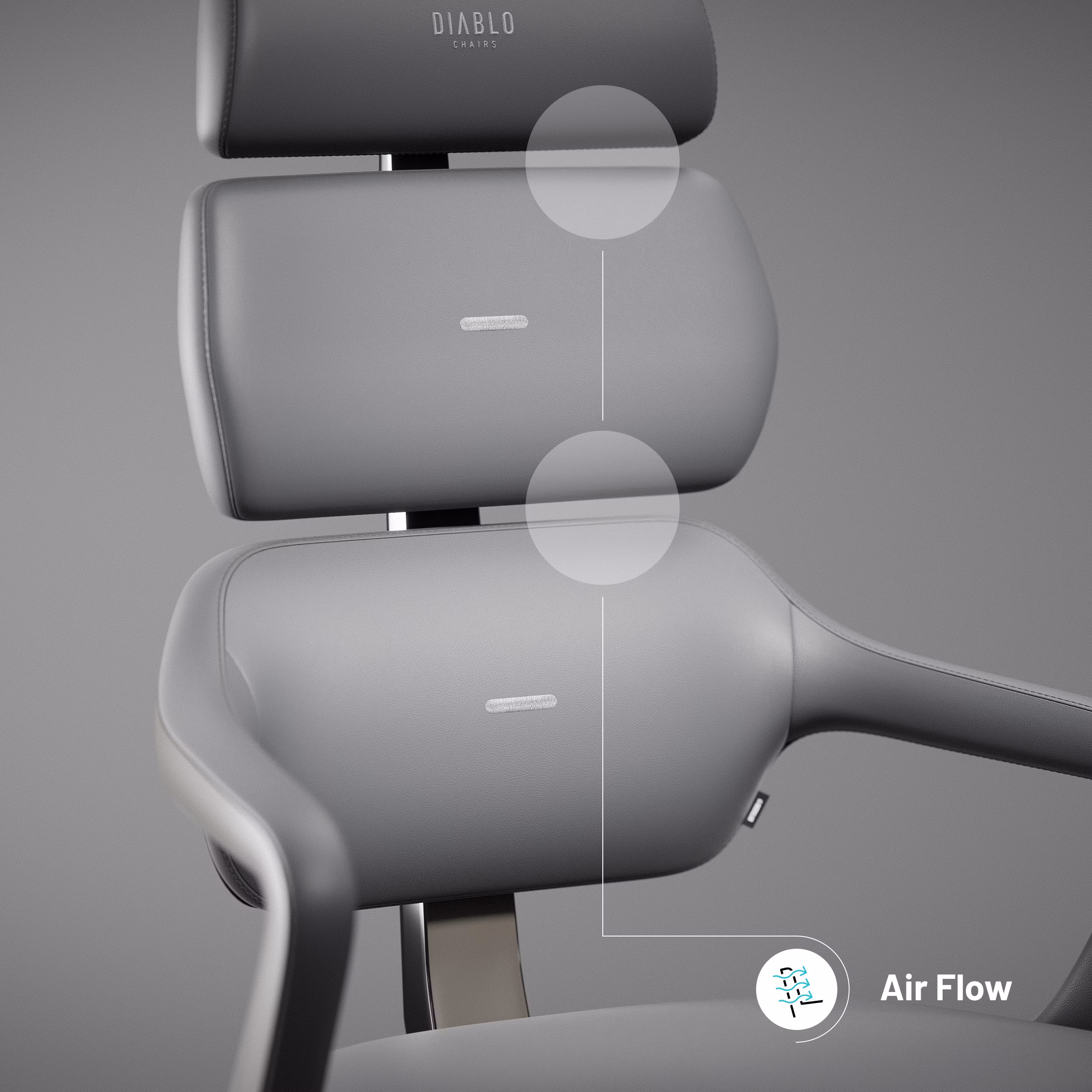 Diablo Chairs Diablo V-Modular Shadow Pilkas ergonominė kėdė aprašymas - Prekės nuotrauka